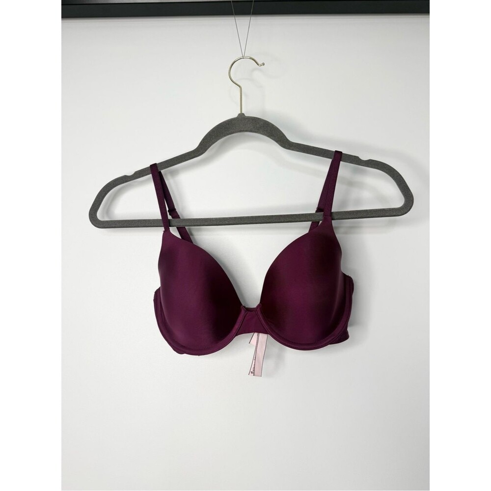 Victoria's Secret Underwire T-Shirt Bra in Deep Plum 34C